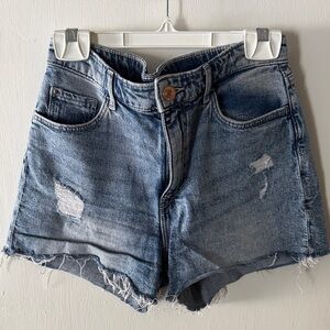 H&M Distressed Blue Jean Shorts